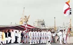 PM dedicates to the Nation indigenously built warship INS Kolkata