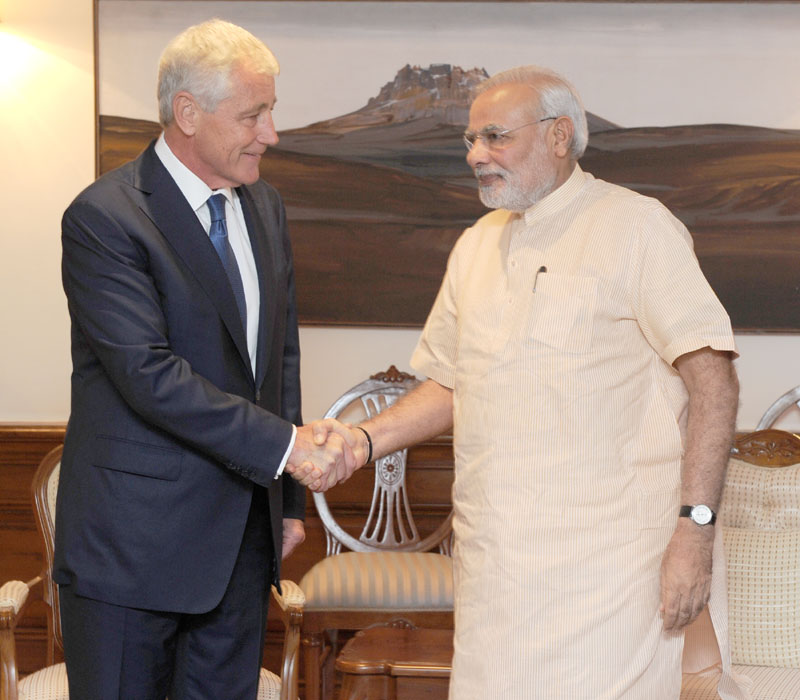US Defence Secretary Chuck Hagel calls on PM