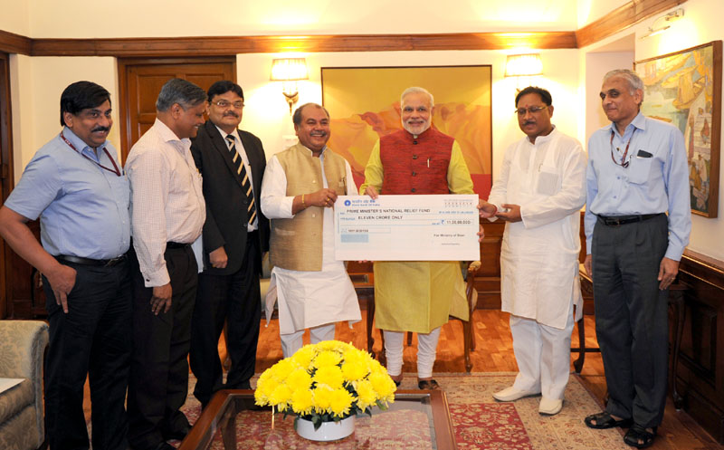 Steel and Mines PSUs donate Rs. 15 crore to PMNRF