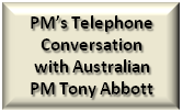PM’s Telephone Conversation with Australian PM Tony Abbott