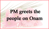 PM greets the people on Onam