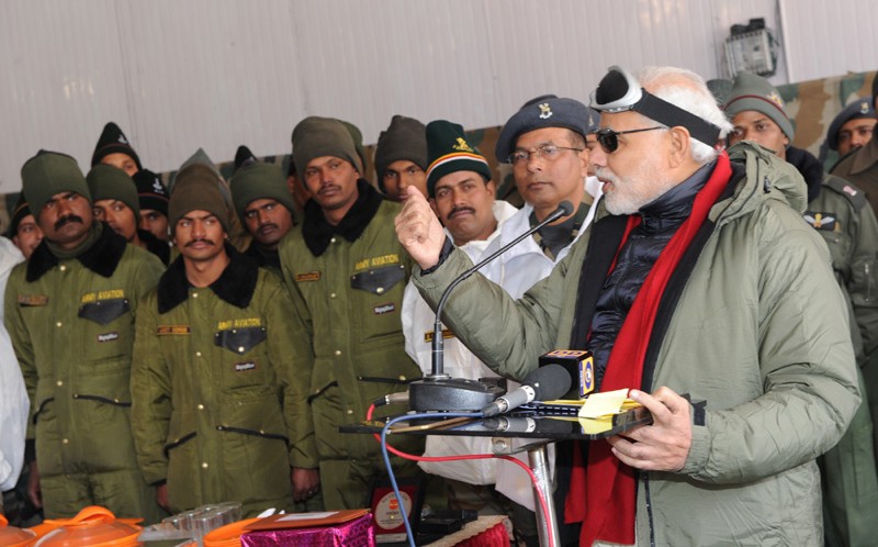 सियाचिन बेस कैंप में भारतीय सेना के अधिकारियों और जवानों को प्रधानमंत्री द्वारा दिए गये संबोधन का मूल पाठ