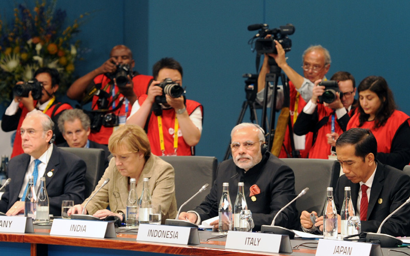 PM’s intervention on “reform experience and thrust forward” at the retreat for G20 leaders