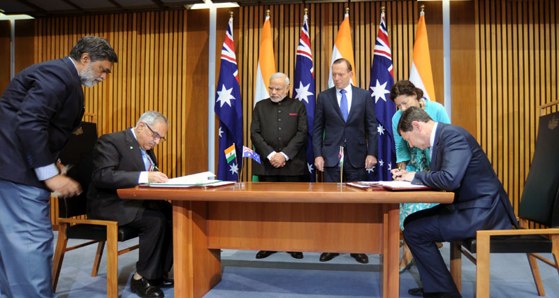 Agreements/Memorandum of Understanding signed during the visit of Prime Minister to Australia (16-18 November, 2014)
