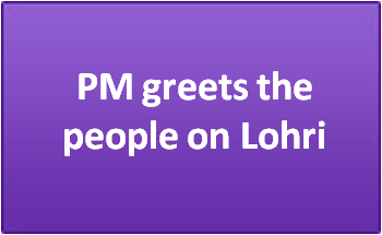 PM greets the people on Lohri