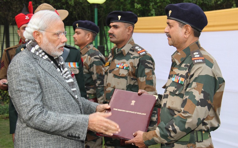 PM awards young innovators in the Indian Army, on the occasion of Army Day