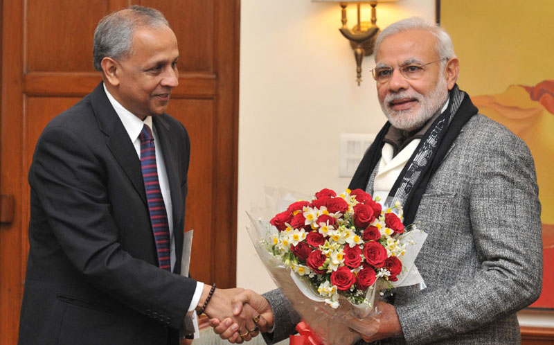 CMD, New Indian Express, presents a cheque of Rs. 1.35 crore towards Prime Minister’s National Relief Fund