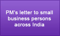 PM’s letter to small business persons across India