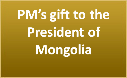 PM’s gift to the President of Mongolia