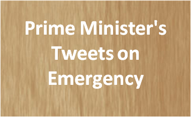 PM’s tweets on Emergency