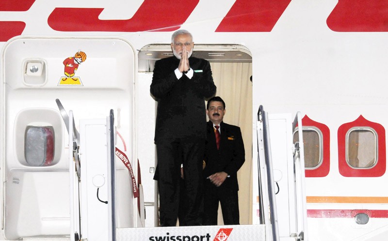 PM arrives in New York City