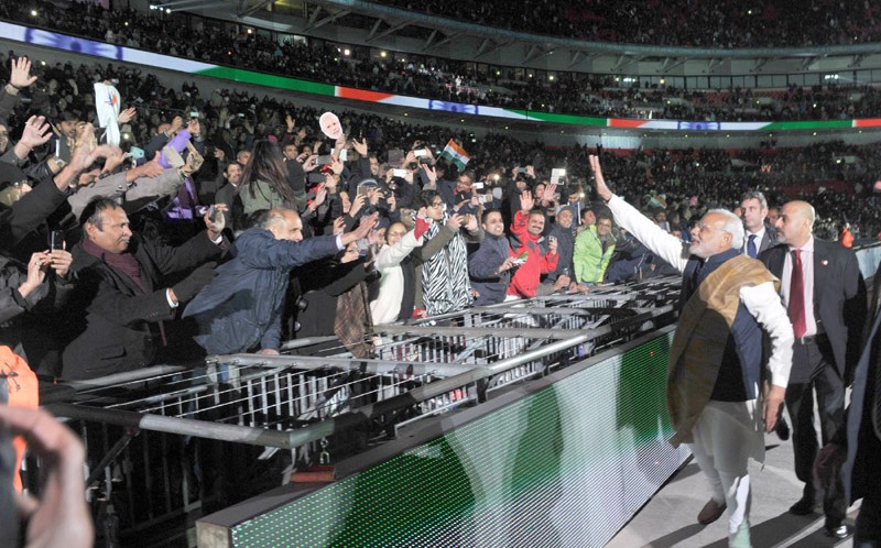 PM addresses British-Indian Community at Wembley Stadium