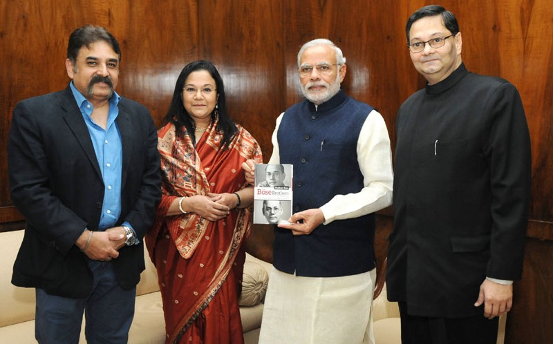 Madhuri Bose and Chandra Bose call on PM