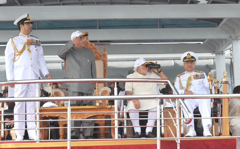 PM attends International Fleet Review-2016 at Visakhapatnam