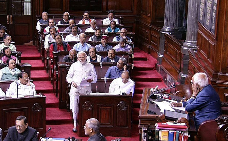 राज्यसभा में राष्ट्रपति के अभिभाषण के धन्यवाद प्रस्ताव पर प्रधानमंत्री मोदी का संबोधन