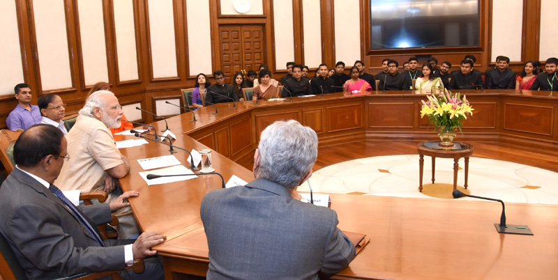 Indian Foreign Service Officer Trainees call on the Prime Minister