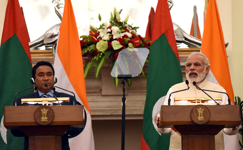 प्रधानमंत्री का मालदीव के राष्ट्रपति की भारत यात्रा के दौरान मीडिया को दिया गया वक्तव्य