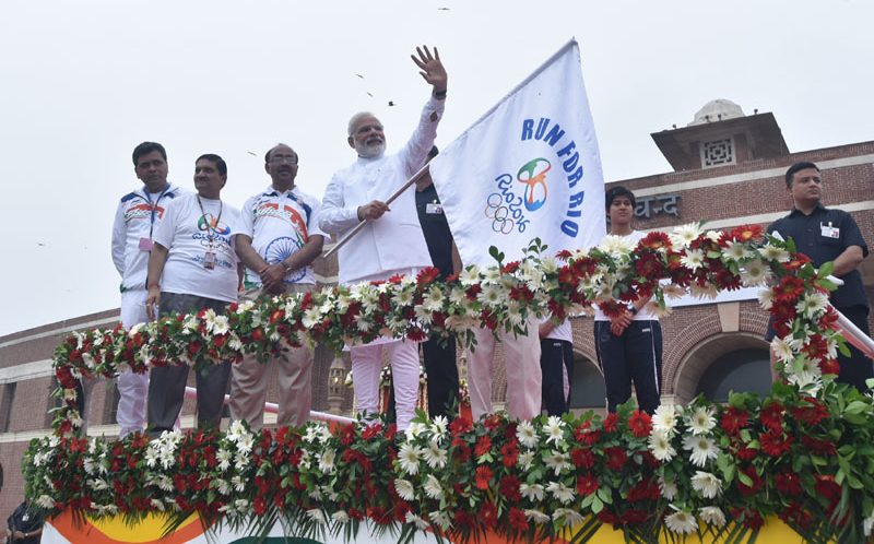 PM flags off “Run For Rio” – urges athletes to give their best for the country