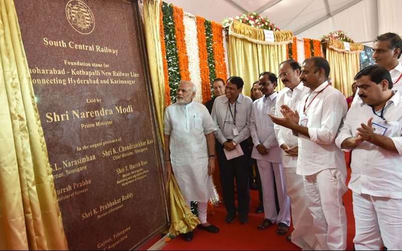 PM launches Mission Bhagiratha; lays Foundation Stone of key development projects in Telangana
