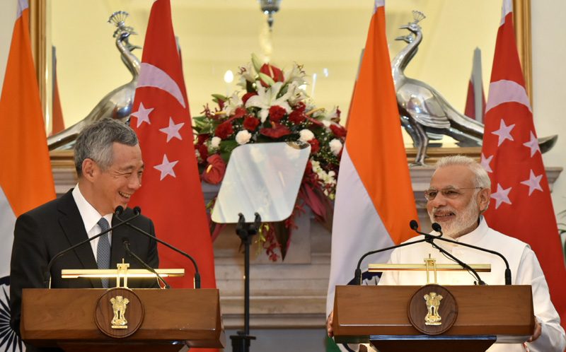 Press Statement by PM during the visit of Prime Minister of Singapore