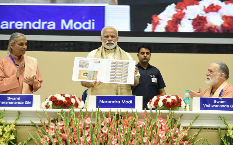 PM releases commemorative postage stamp on the occasion of the 100th anniversary of Yogoda Satsanga Society of India
