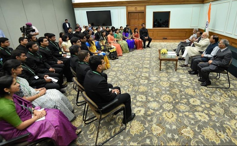 Indian Foreign Service Officer Trainees call on the Prime Minister
