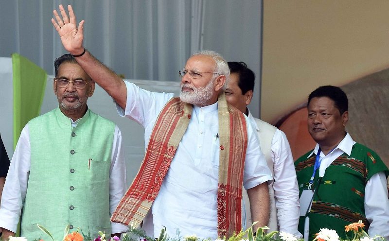 PM lays Foundation Stone of IARI at Gogamukh in Assam, addresses large public meeting