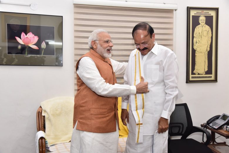 PM congratulates Shri M Venkaiah Naidu on being elected India’s 13th Vice President