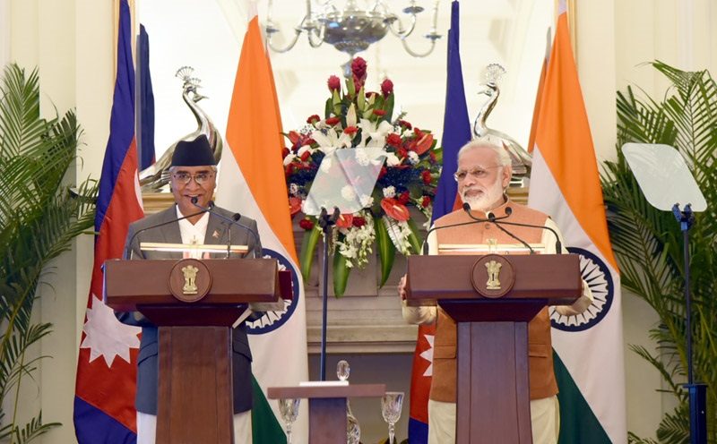 Press Statement by PM during visit of PM Deuba of Nepal