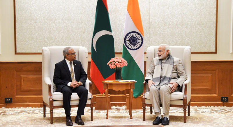 प्रधानमंत्री ने मालदीव के विदेश मंत्री और गणराज्‍य के राष्‍ट्रपति के विशेष प्रतिनिधि डॉ. मोहम्‍मद असीम की अगवानी की