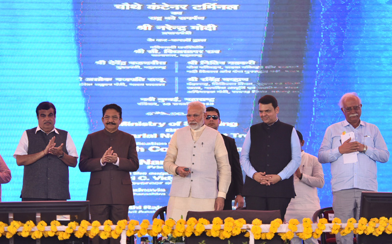 PM attends Ground Breaking Ceremony of Navi Mumbai International Airport; dedicates fourth container terminal at JNPT