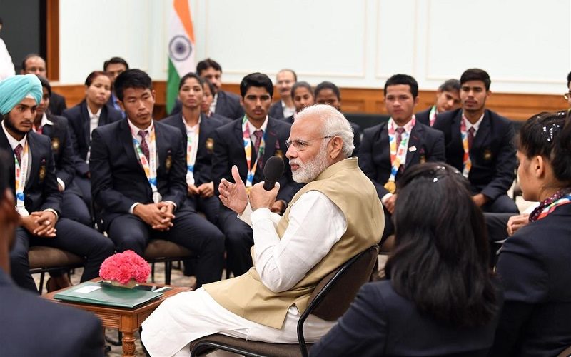 PM felicitates medal winners of 2018 Summer Youth Olympics