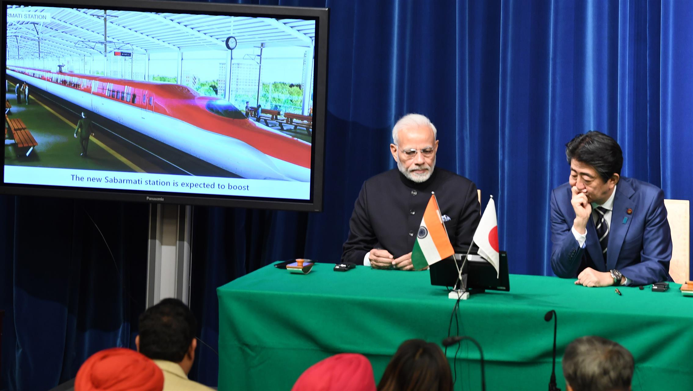 The Prime Minister, Shri Narendra Modi and the Prime Minister of Japan, Mr. Shinzo Abe at the ceremony for signing and exchange of agreements, in Tokyo, Japan on October 29, 2018.