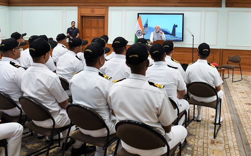 PM felicitates crew of INS Arihant on completion of Nuclear Triad