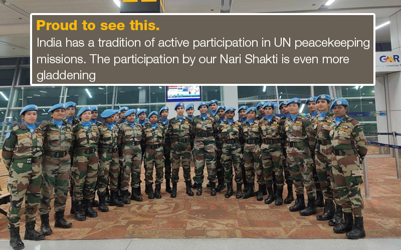 PM applauds as Indian Army deploys its largest contingent of women ...