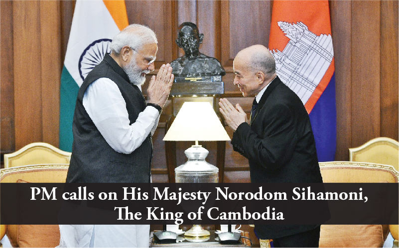 PM calls on His Majesty Norodom Sihamoni, The King of Cambodia | Prime ...