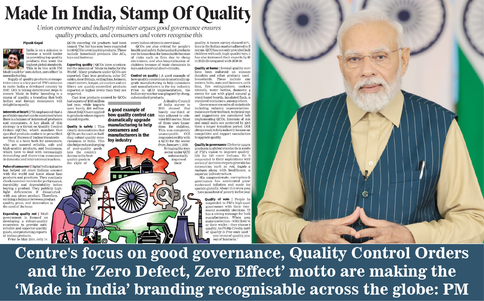Centre’s focus on good governance, Quality Control Orders and the ‘Zero ...