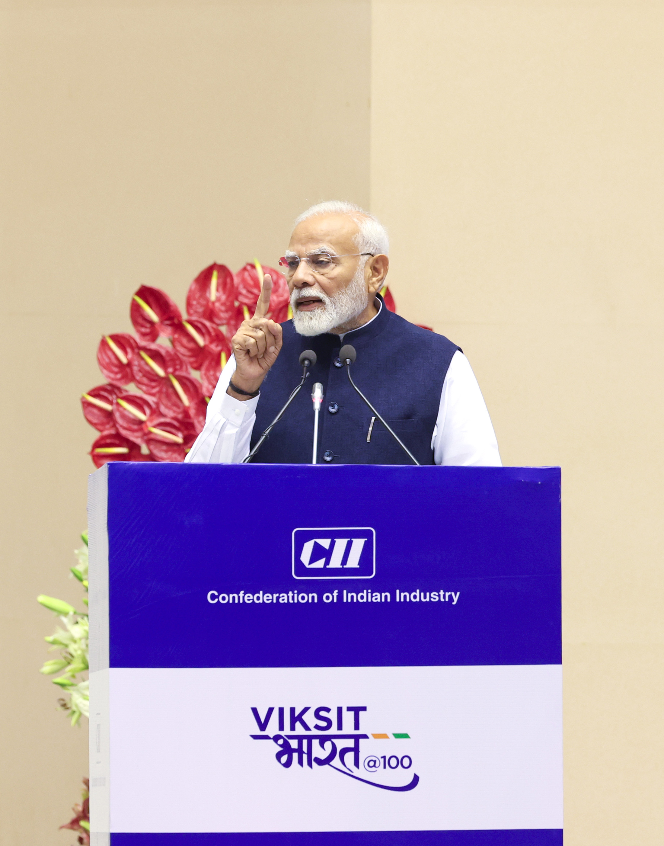 PM addressing CII post budget conference in New Delhi