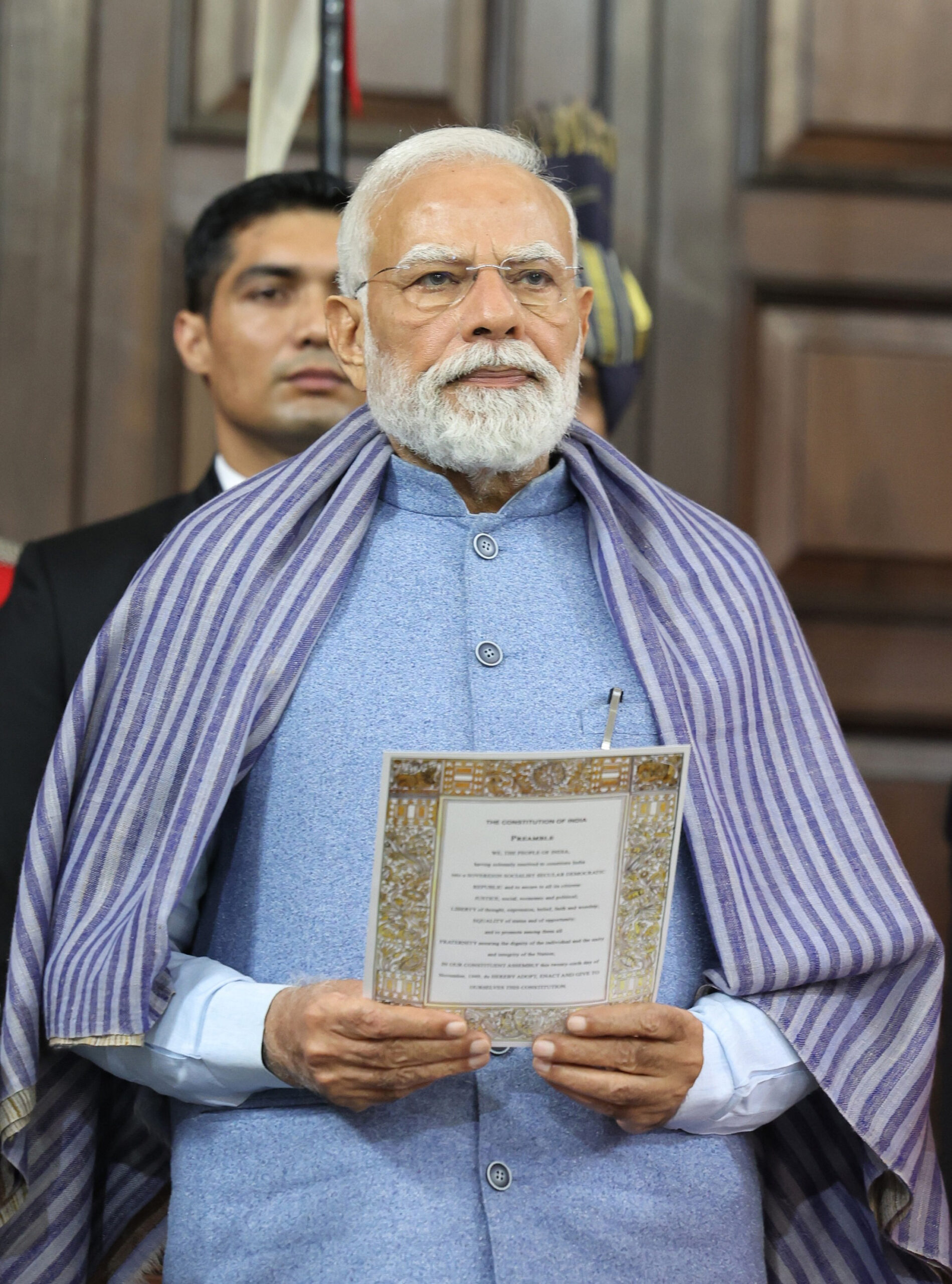 PM participate in constitution day celebration at Central Hall of Samvidhan sadan, in New Delhi on November 26, 2025.