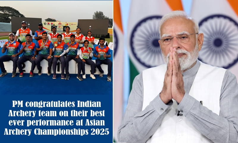 PM congratulates Indian Archery team on their best ever performance at Asian Archery Championships 2025