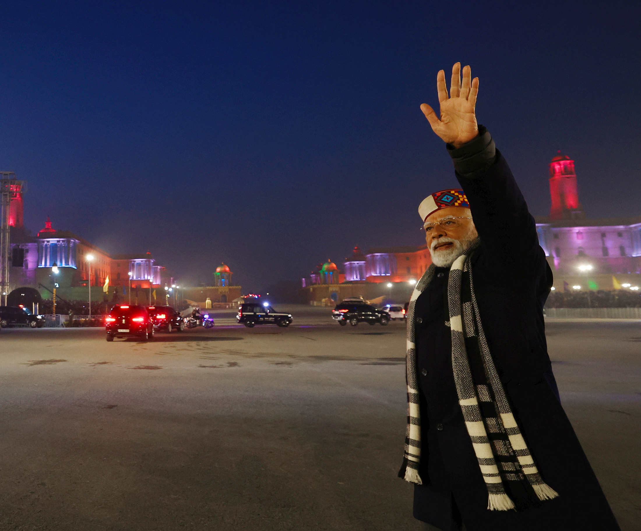 PM attends Beating Retreat Ceremony at Vijay Chowk, in New Delhi on January 29, 2026.