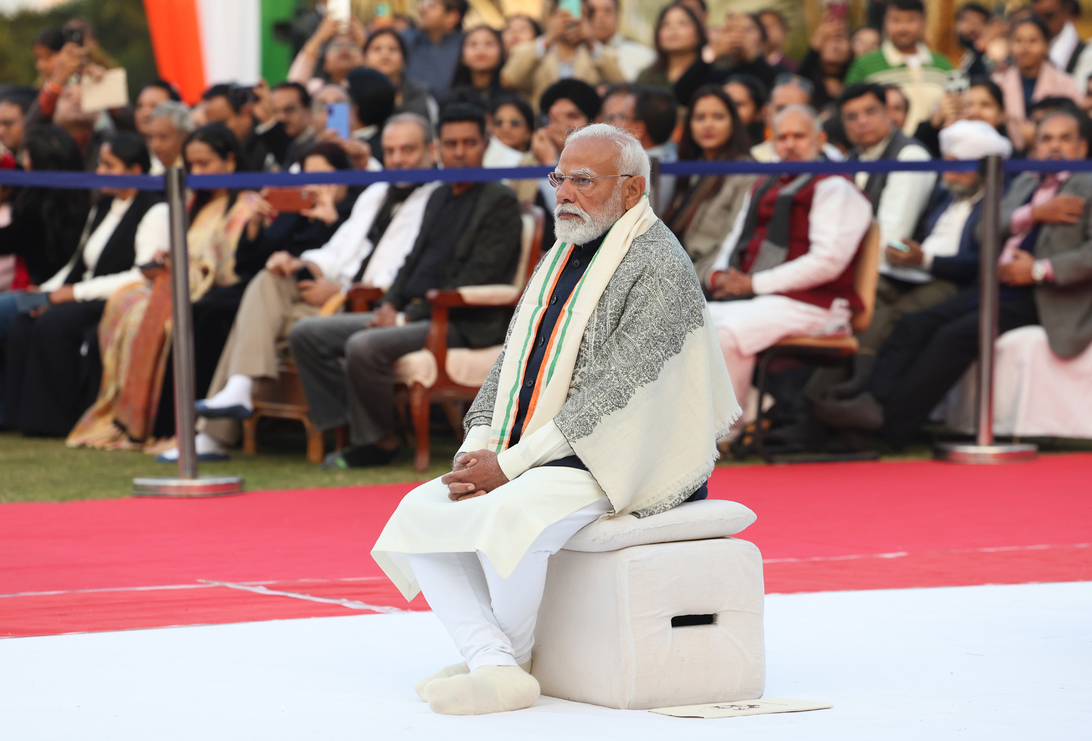 PM attends prayer meeting at Gandhi Smriti