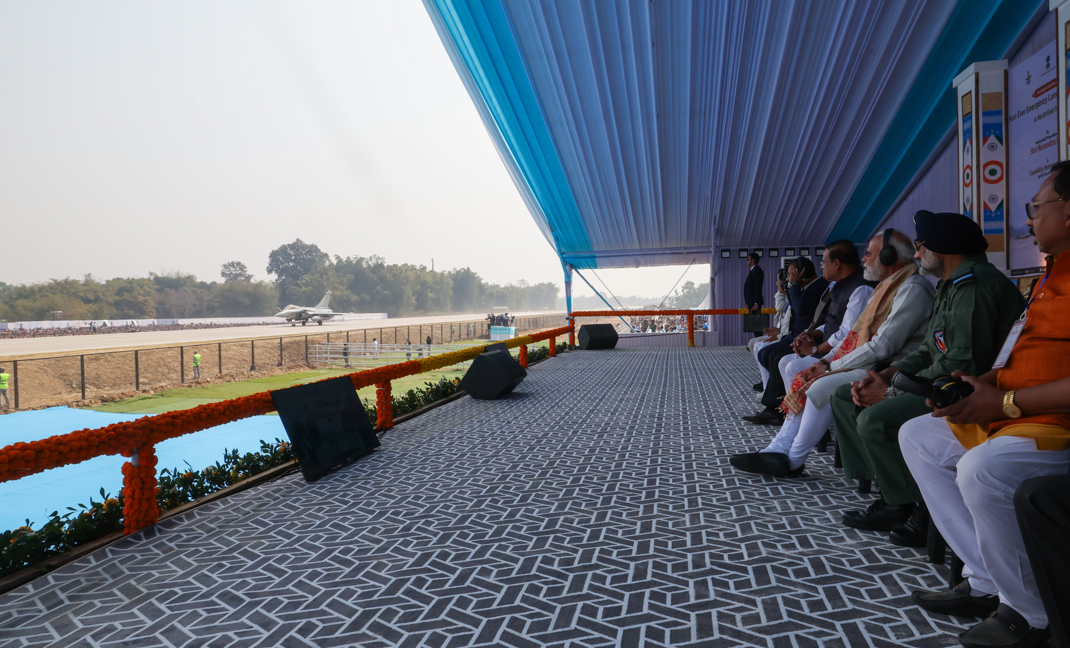 PM inaugurates the first Emergency Landing Facility (ELF) of the northeast in Dibrugarh, Assam