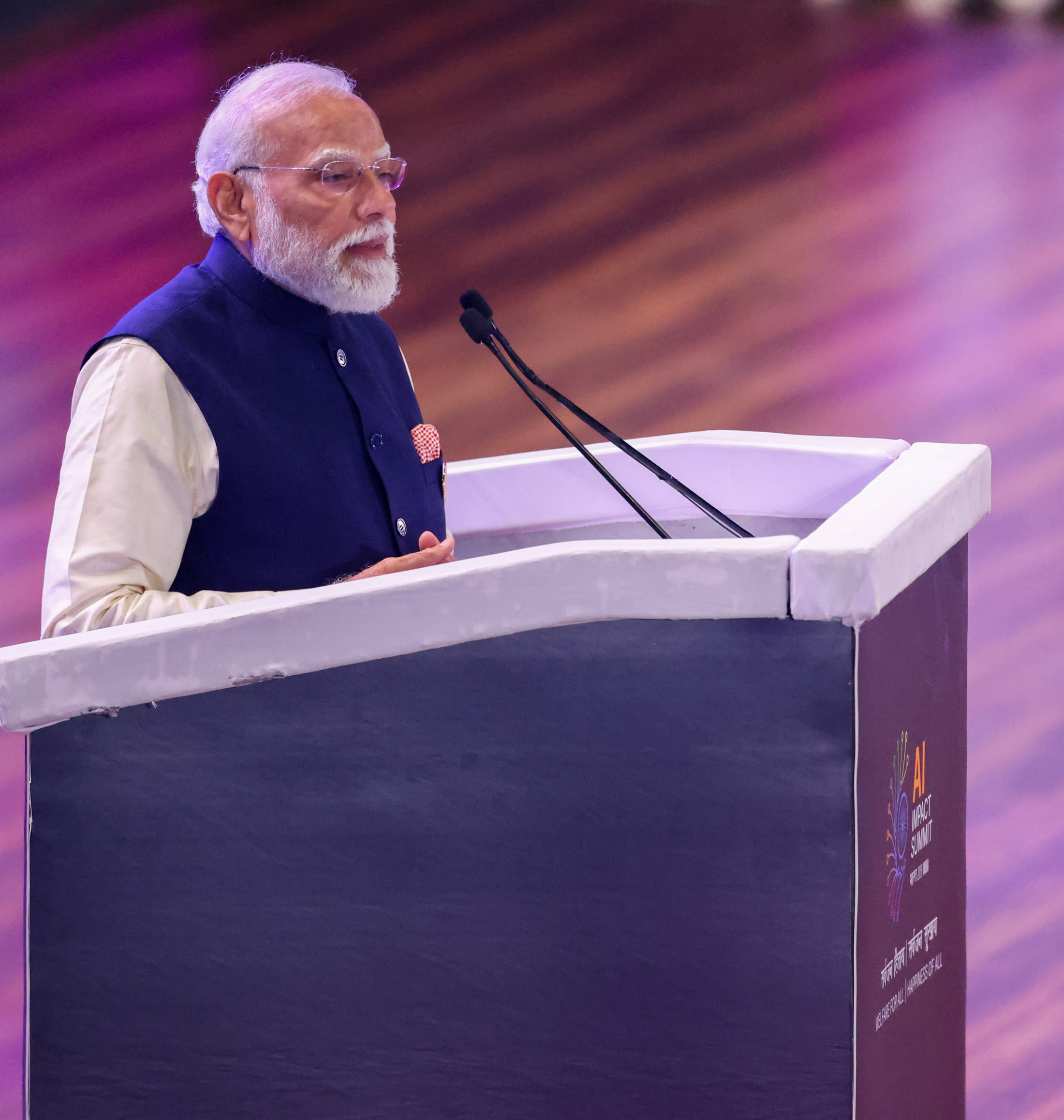 PM at the Opening Ceremony of India AI Impact Summit  2026 at Bharat Mandapam, in New Delhi on February 19, 2026.