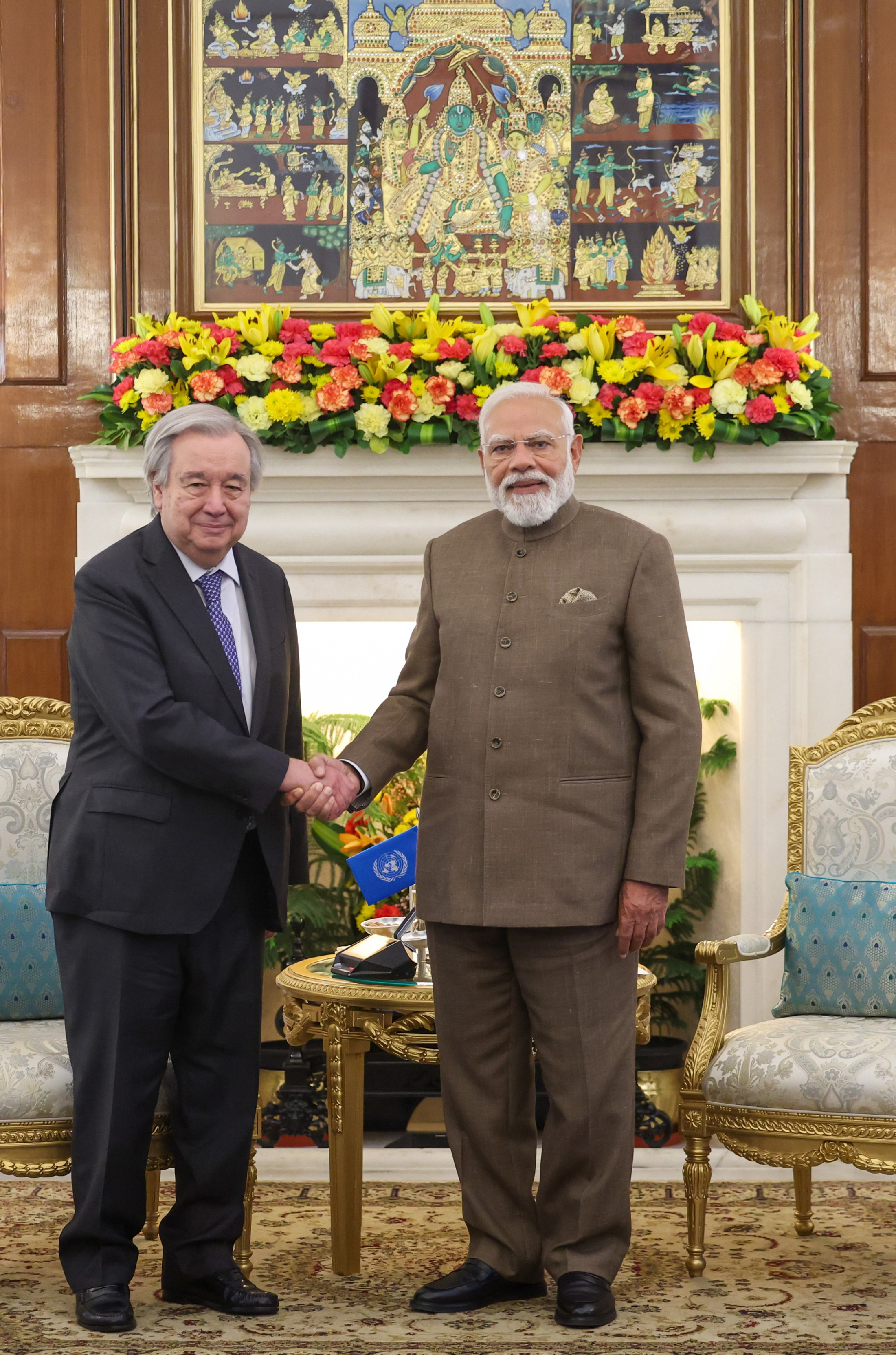 एआई इम्पैक्ट समिट के दौरान प्रधानमंत्री की संयुक्त राष्ट्र महासचिव से मुलाकात