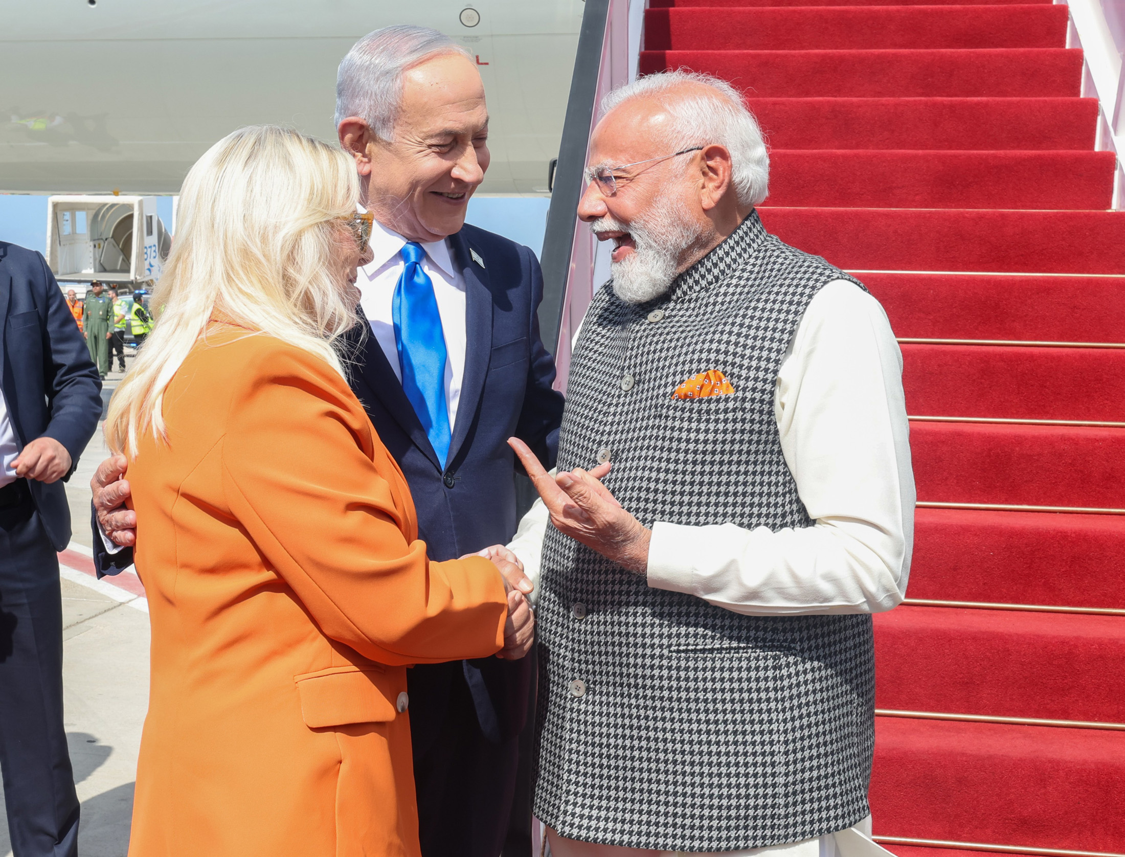 PM arrives at Ben Gurion International Airport, in Israel on February 25, 2026.