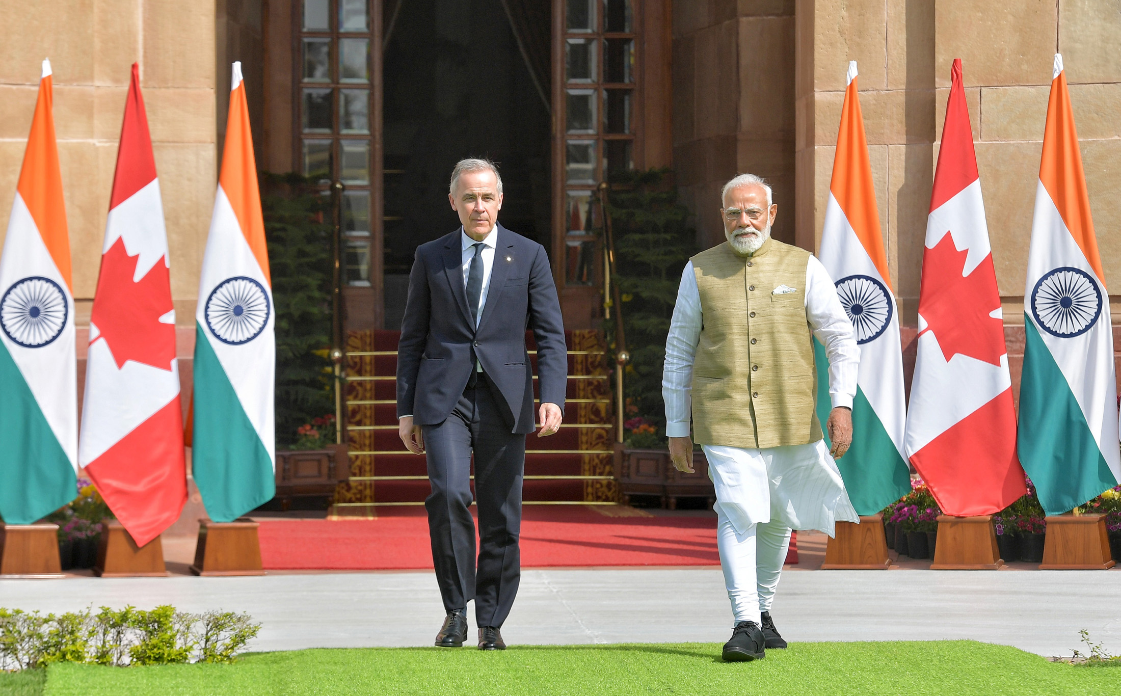 PM meets the Prime Minister of Canada, Mr. Mark Carney at Hyderabad House, in New Delhi on March 02, 2026.
