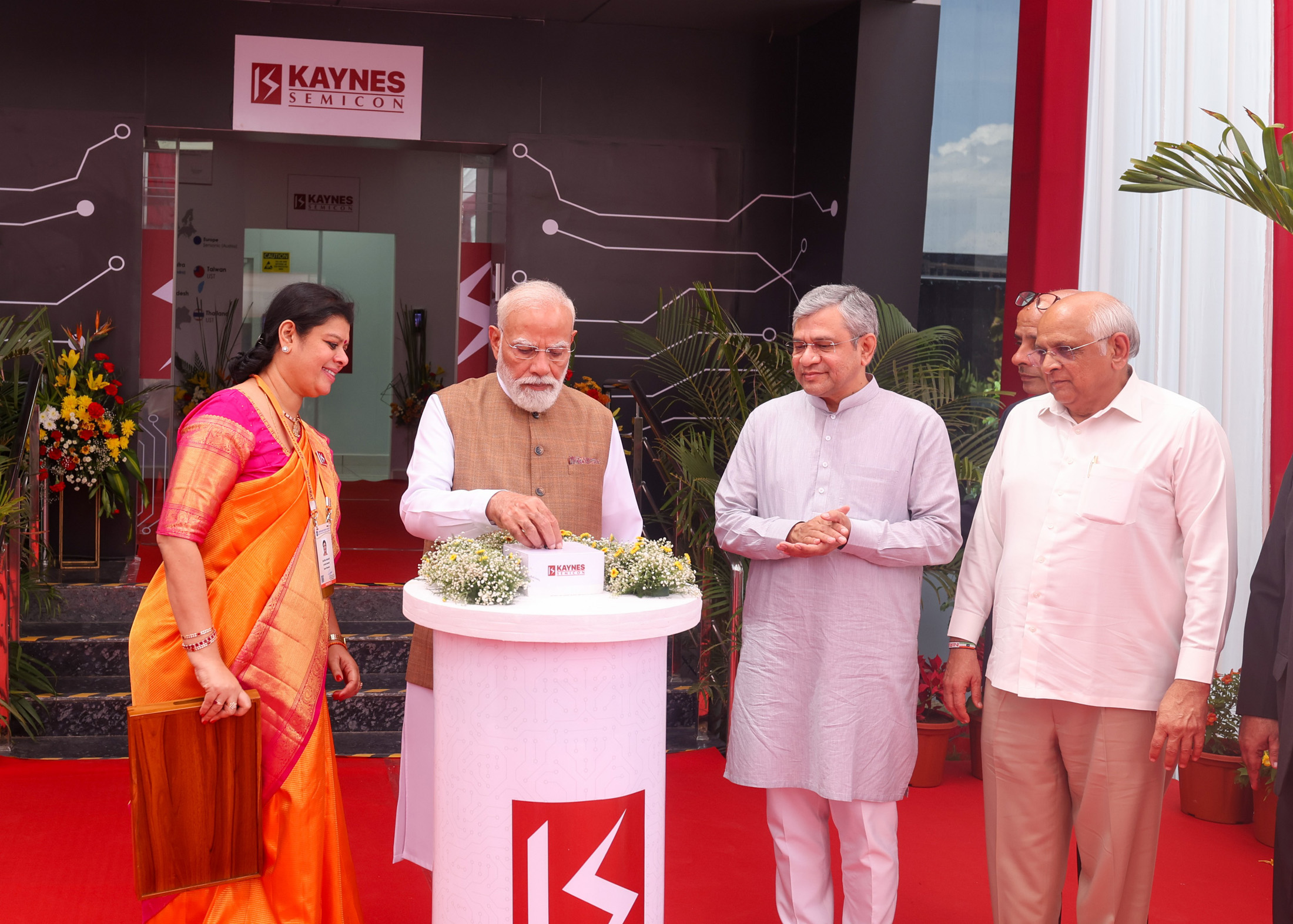 PM shares glimpses of his address at the inauguration of Kaynes Semicon Plant at Sanand, Gujarat