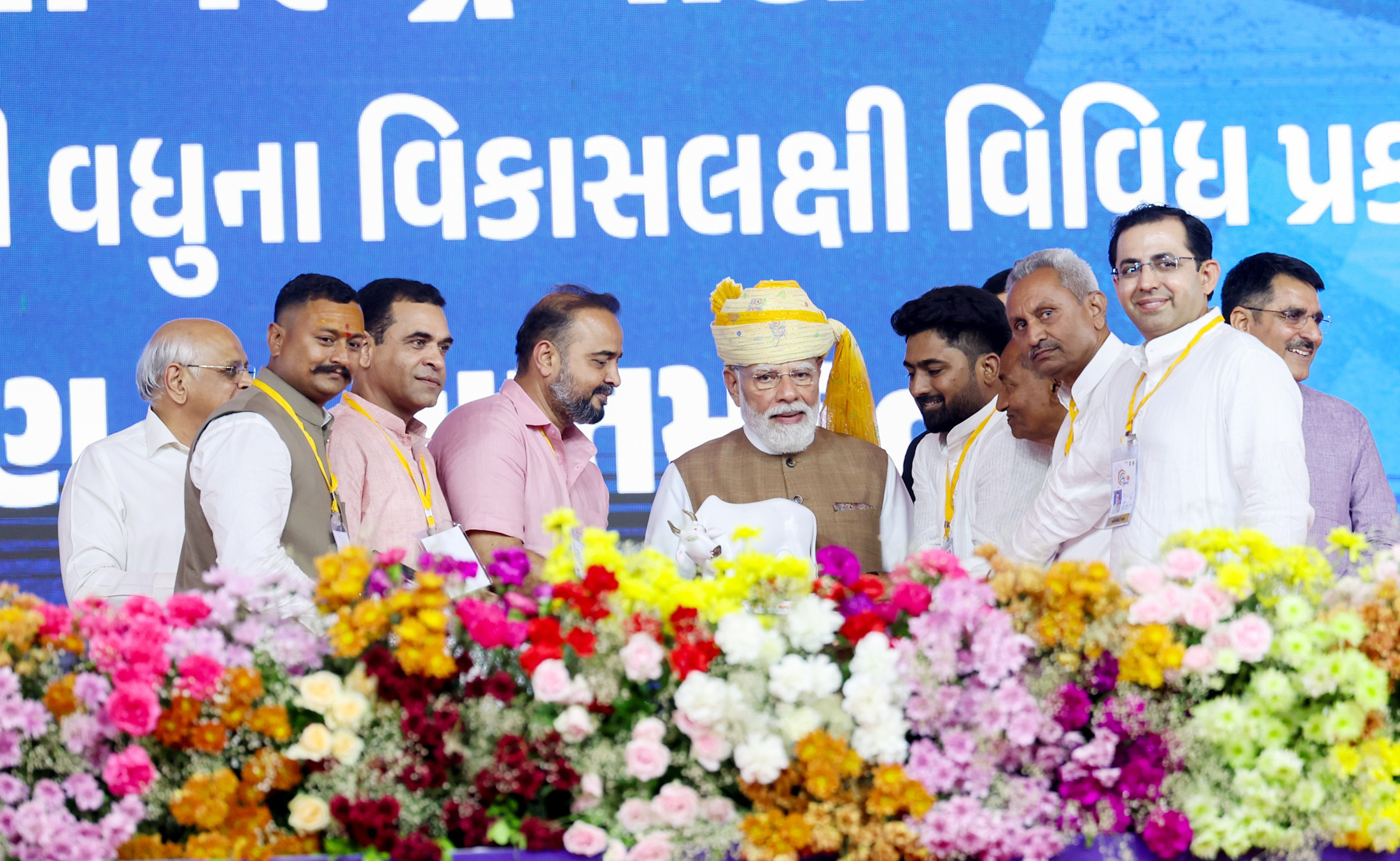 PM lays foundation stone, inaugurates, and dedicates to the Nation development projects worth more than ₹20,000 crore in Vav-Tharad,Gujarat