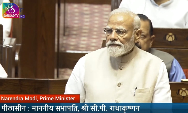 PM addresses the Rajya Sabha